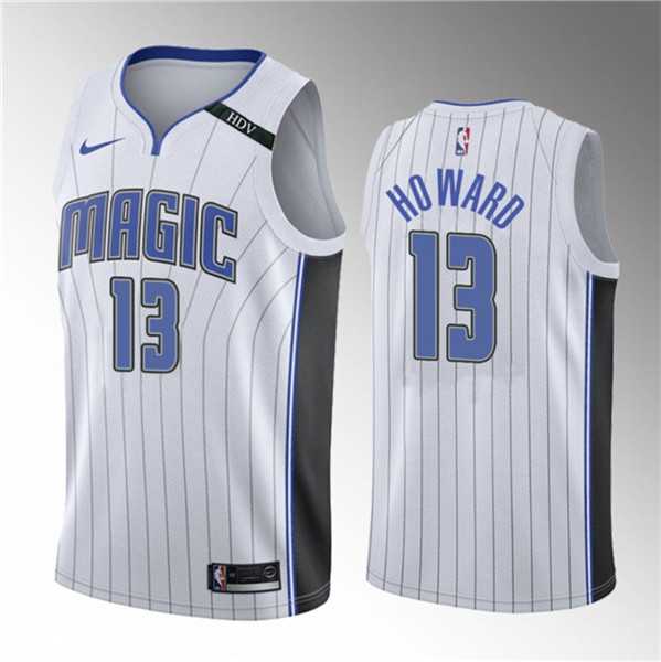 Men%27s Orlando Magic #13 Jett Howard White 2023 Draft Icon Edition Stitched Basketball Jersey